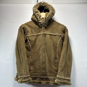 Cherokee Leather Jacket Women's Large Petite Vintage 90S Camel Color Suede